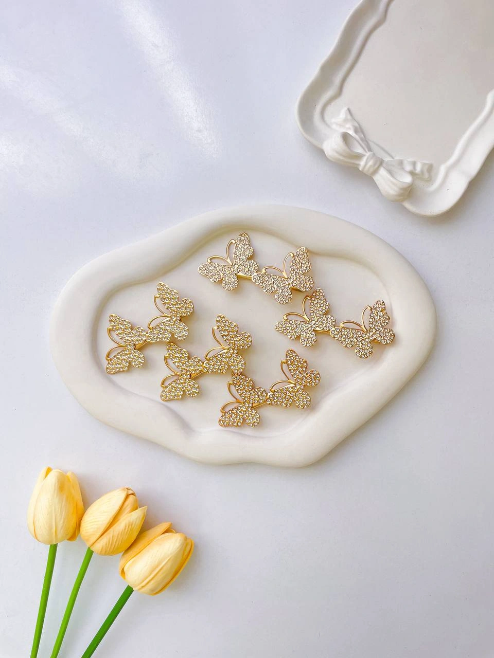 گیره انبری پروانه فول نگین مجلسی - Image 2