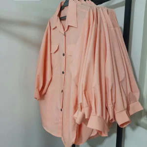 Alternative view of شومیز مانتویی مزونی مدل دریا آستین پانچ