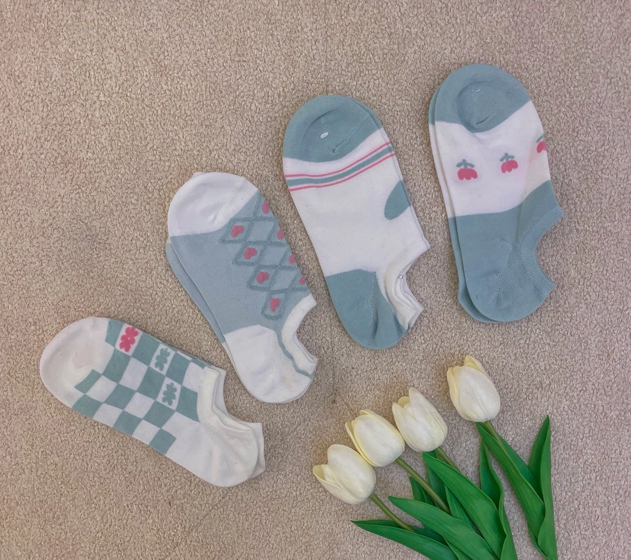 🌸 جوراب فانتزی Cotton