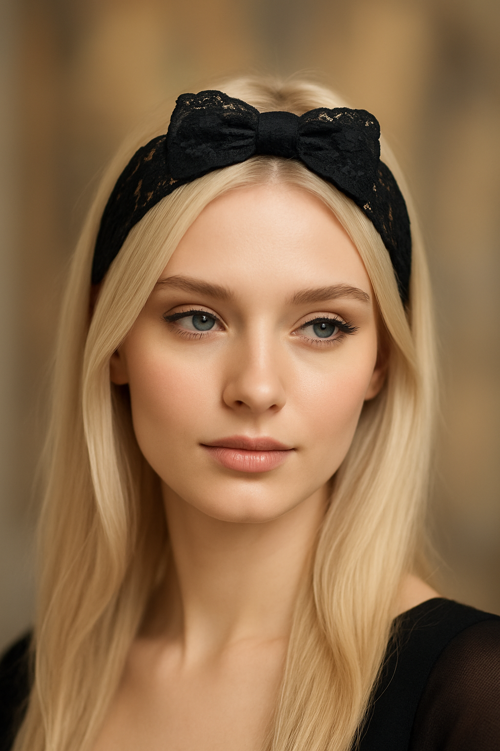 تل سر پاپیونی گیپوری زنانه دخترانه وارداتی - Image 11