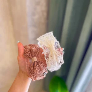 تل سر پاپیونی گیپوری زنانه دخترانه وارداتی